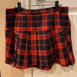 BCBGeneration Pleated Plaid Mini Skirt Sz 10